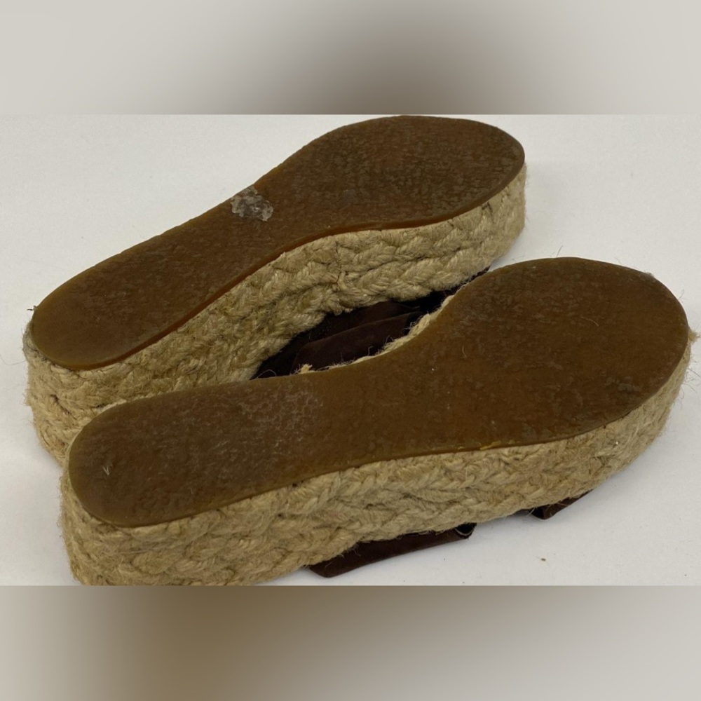 Michael Kors, size 9, Brown Wedge Espadrille Wedge Sandals - Picture 4 of 13